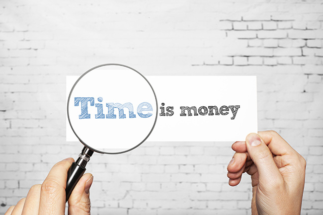 Image saying 'time is money'.